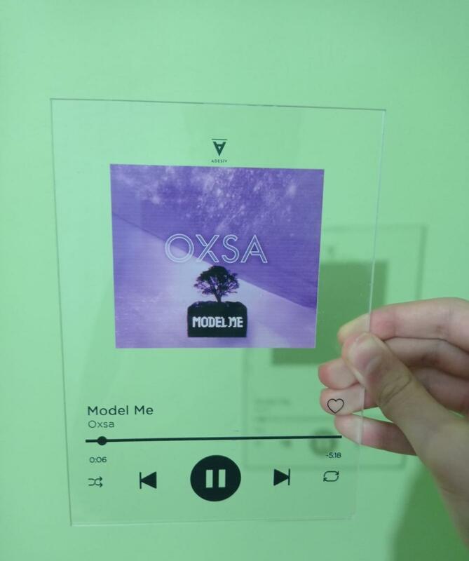 Spotify Netflix ที่กำหนดเองแก้วเพลงฉากงานศิลปะอัลบั้มแผ่นรหัส Plexiglass คริสต์มาสของขวัญ