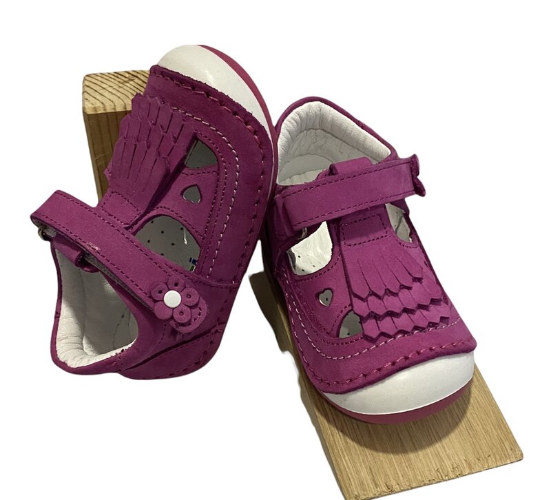 Chaussures orthopédiques en cuir pour filles, modèle Pappikids (0142), premiers pas