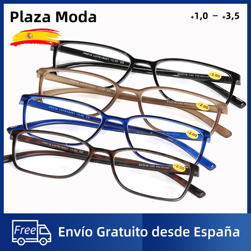 Óculos para leitura presbiopia, graduados, lentes de aumento progressiva para homens e mulheres + 1.0 - + 3.5 envio da espanha
