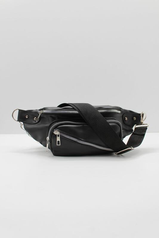 Женская Черная Мягкая Текстурированная сумка через плечо и поясная сумка, женская сумка, плечо, сумки для женщин