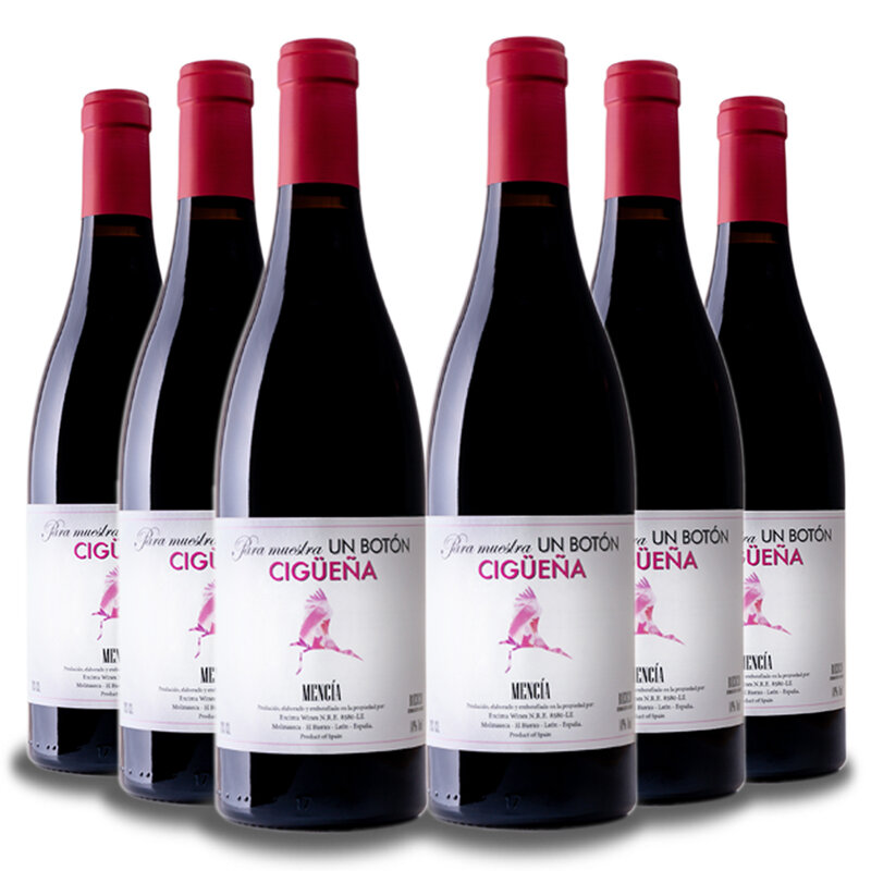 Ciguena Mencia 2018 6bot x 0,75 cl., Красное вино из биерзо, красное вино 6 месяцев в дубе. Вино из Испании