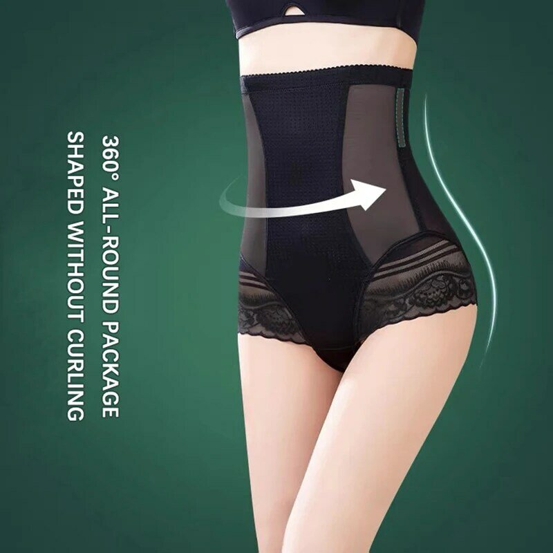 Flarixa 3 em 1 shorts de segurança shaper shaper underwear cintura alta plana calcinha de barriga feminina sem costura elasticidade pantiesthin