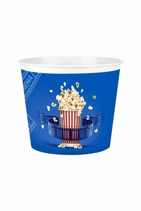 Sinema – seau à Popcorn 2.2 litres, lot de 4 pièces, pour Chips et biscuits, avec visage souriant, moderne, 2022