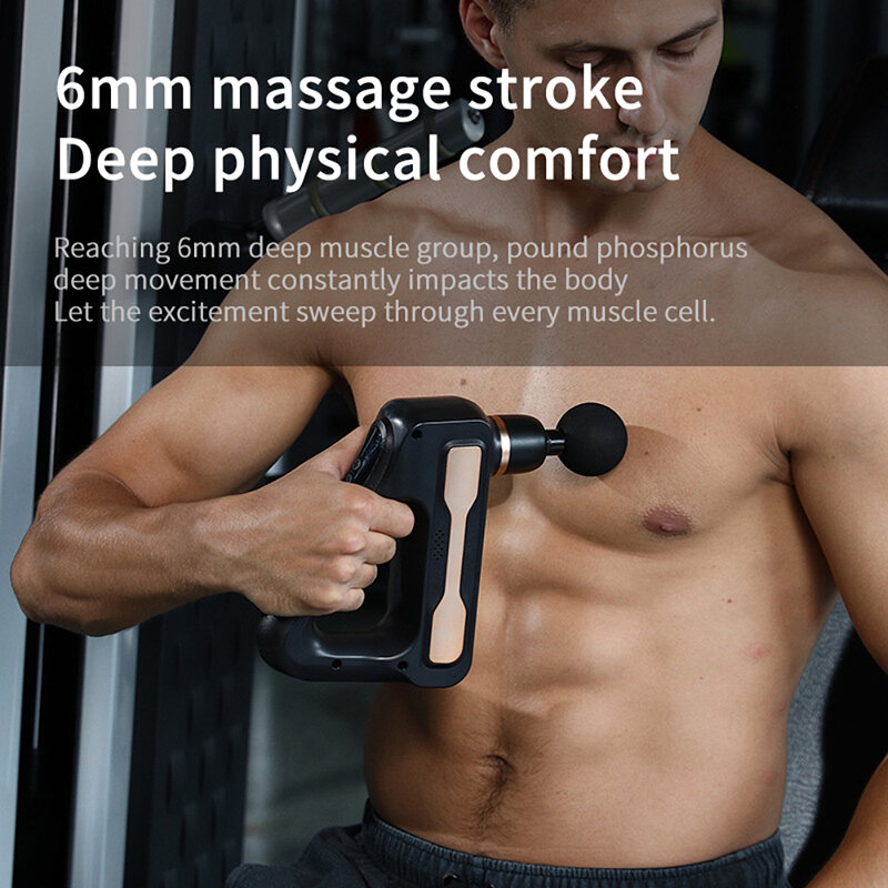 9 em 1 arma de massagem muscular portátil mini fascia gun corpo pescoço volta pé perna massageador elétrico relaxar profundamente para fitness alívio da dor