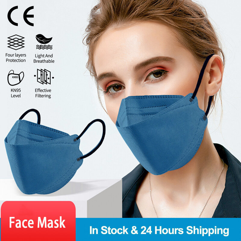 10/50/100 шт. ffp2 маски kn95 маска для лица mascarillas маска для лица черный gesichtsmaske одобренная ffp2 маска тушь для ресниц рыба mascherine fpp2 сертификат для взро...