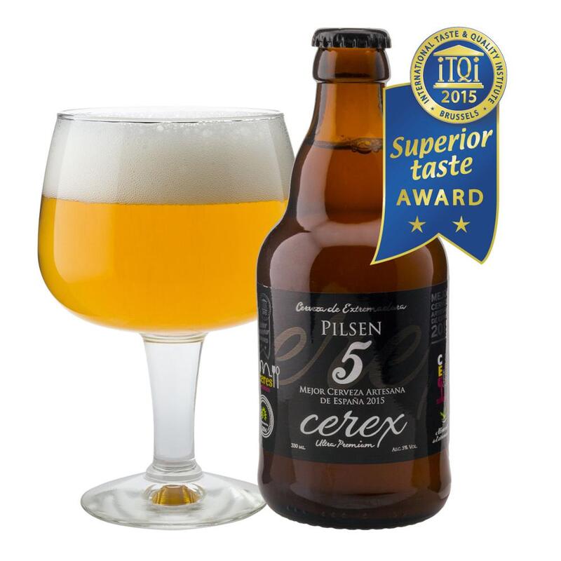 Coffret cadeau CEREX bois 4 bières artisanales Cerex 33cl Pilsen gland ibérique cerise châtaigne cadeau idéal bière originale