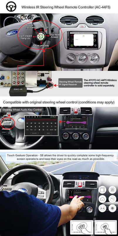 ATOTO S8 Android Car Stereo Media System, S8G2A75P, Powerful Soc, Phone Link, Ultra Clear QLED Display,  QC3.0 Charge & More