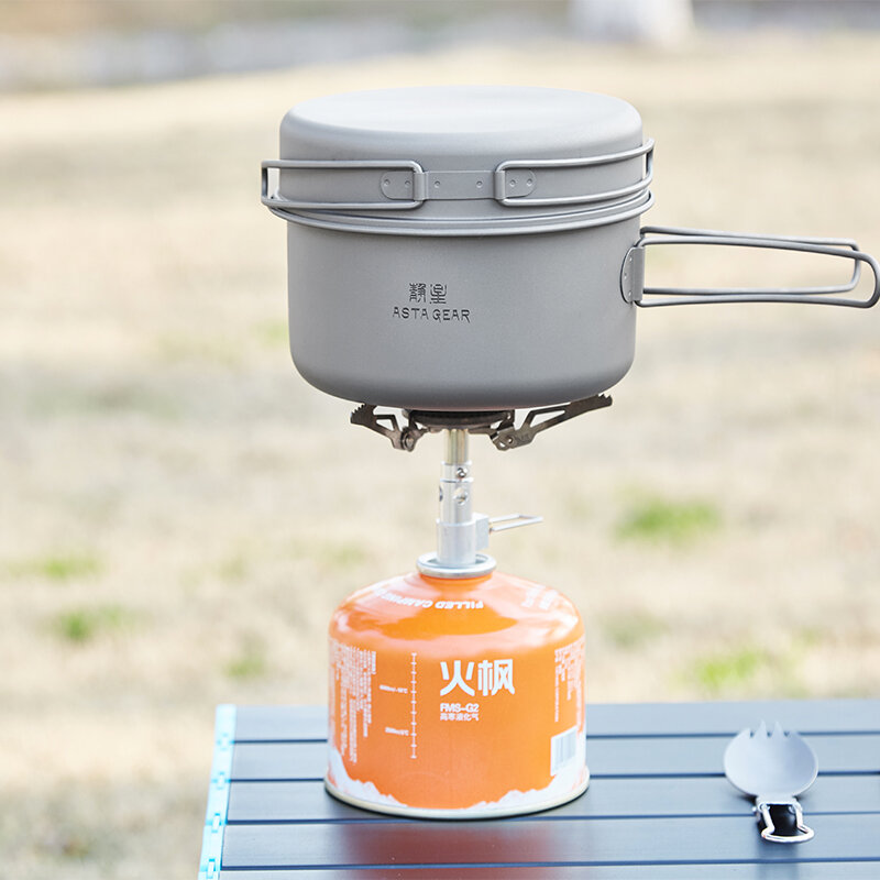 ASTA GEAR Ultralight czysty tytan pot outdoor camping pan przenośny lekki garnek Camping naczynia do gotowania