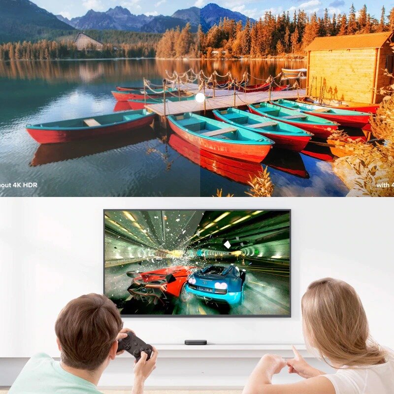 Оригинальная ТВ-приставка Xiaomi Mi 4K, Android 9,0, Ultra HD, потоковый медиаплеер, Google глобальная версия, четырехъядерный процессор, 2 Гб + 8 Гб, лучшая ТВ-п...