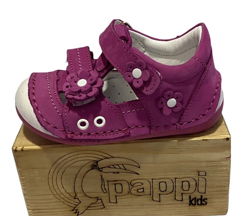 Papikids Model(010)Girls First Step Orthopedic Leather Shoes