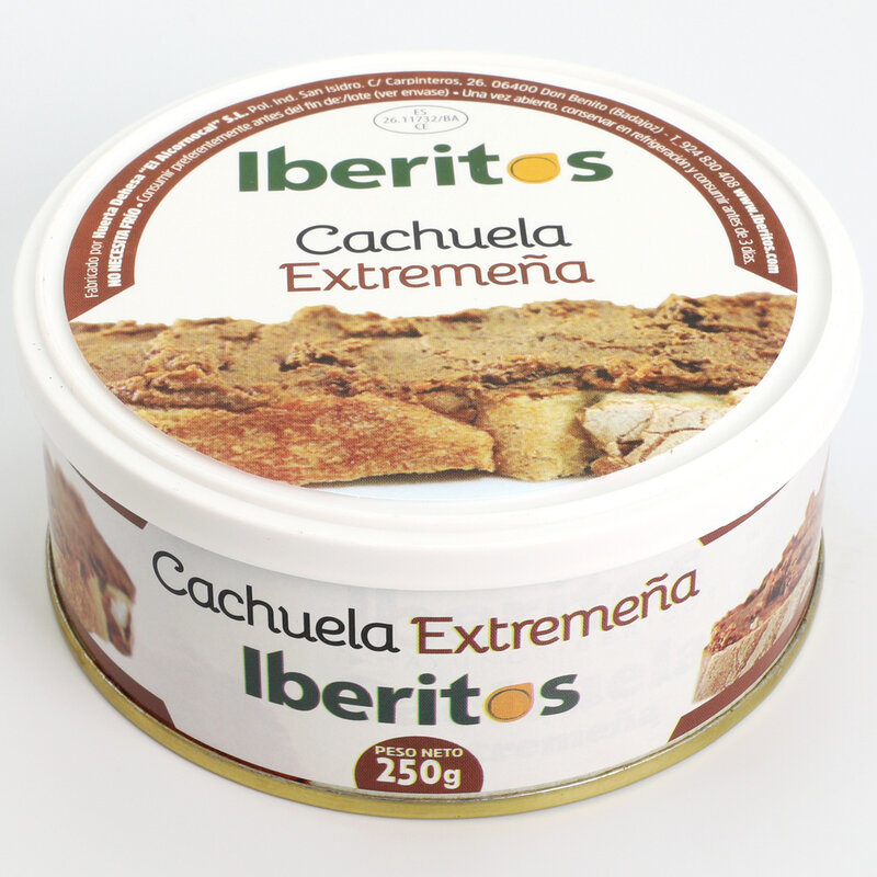 Iberitos-cachuela extremeña em latas 250g-250g cachuela legível
