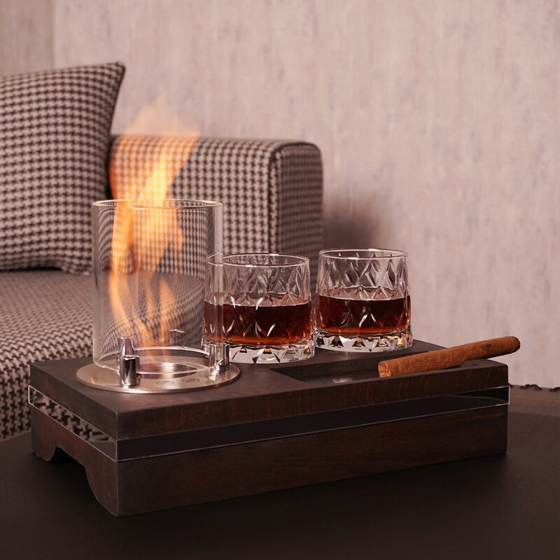 Rexar – cheminée bioéthanol sans fumée, qualité décorative, inodore, chauffe-flamme de bureau, petite et grande décoration scandinave