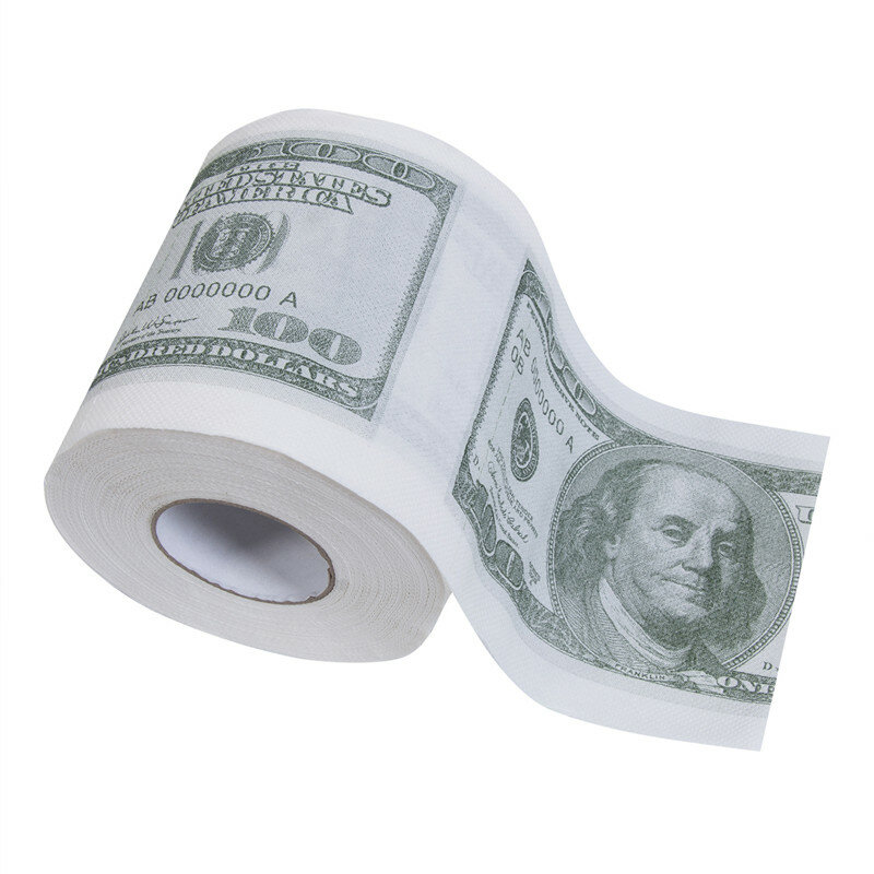 2020 Newest $100 Dollar Bill Toilet Paper Roll Novelty Gag Gift Dump Trump Creative Dollar Toilet Paper Roll Paper Toilet Tissue