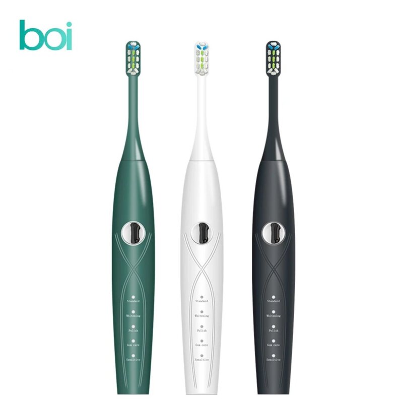 [Boi] IPX7 – brosse à dents électrique sonique étanche, charge rapide, 5 Modes, Aldult, appareils de soins intelligents, nettoyage, brosse à dents de remplacement