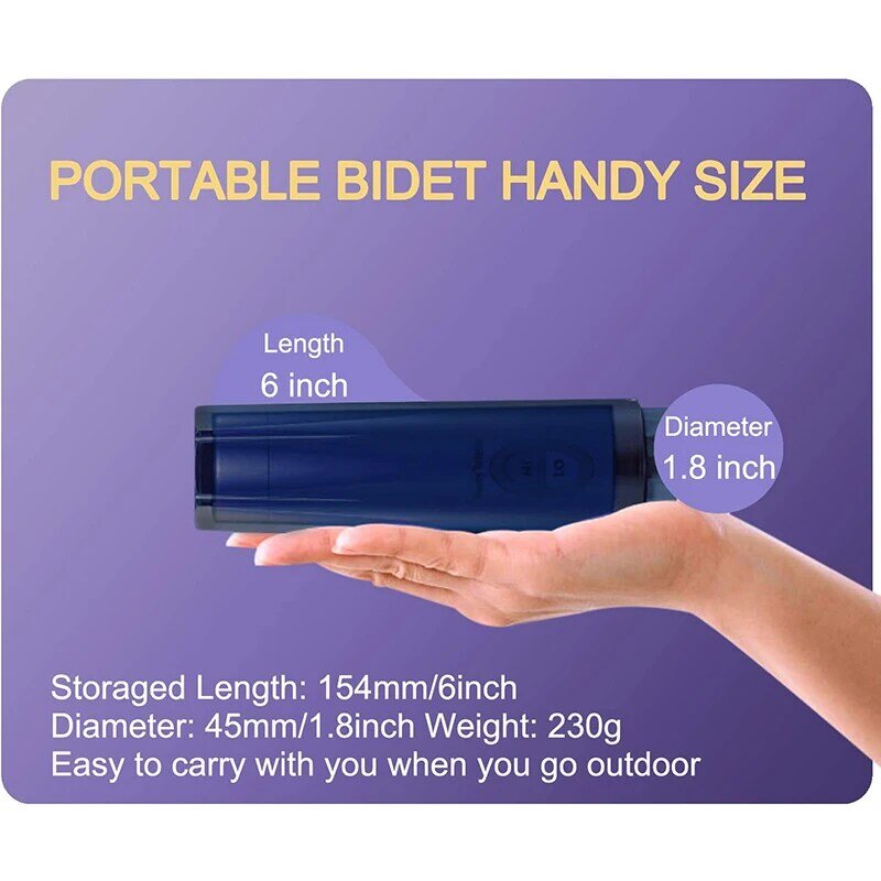 Hibbent-bidé portátil de mano para mujer, inodoro eléctrico con Cable USB, bidé de viaje para uso Personal en viajes