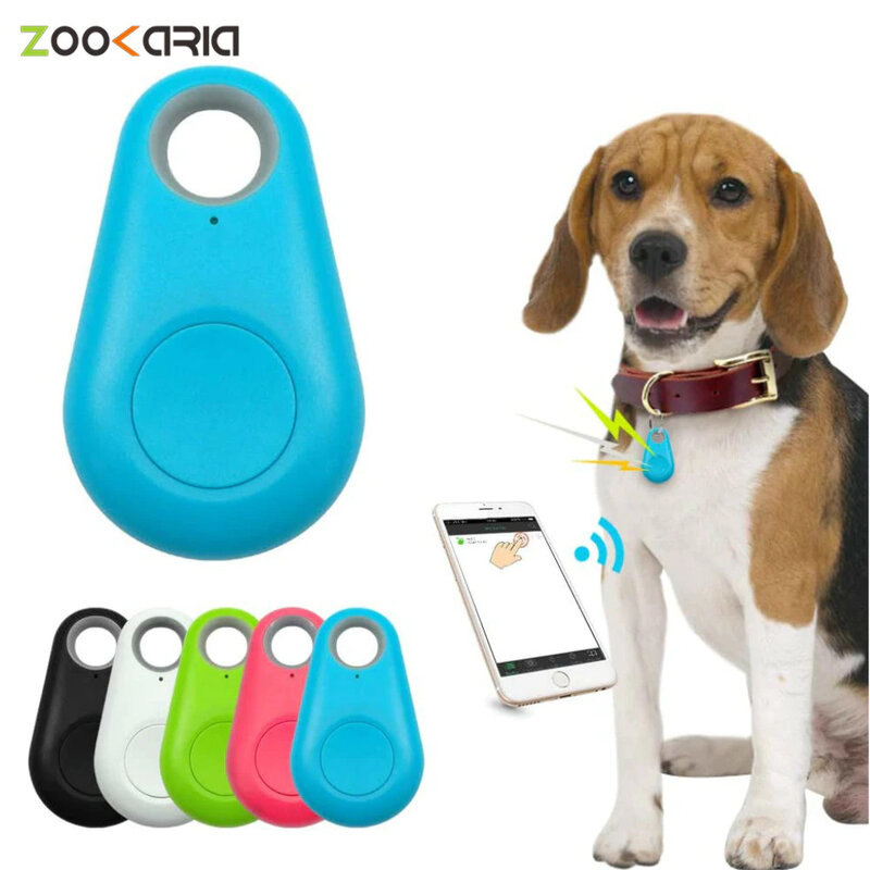 Pets Smart Mini GPS Tracker Anti-Lost Waterproof with Bluetooth for Pet Dog Cat Keys Wallet Bag Kids