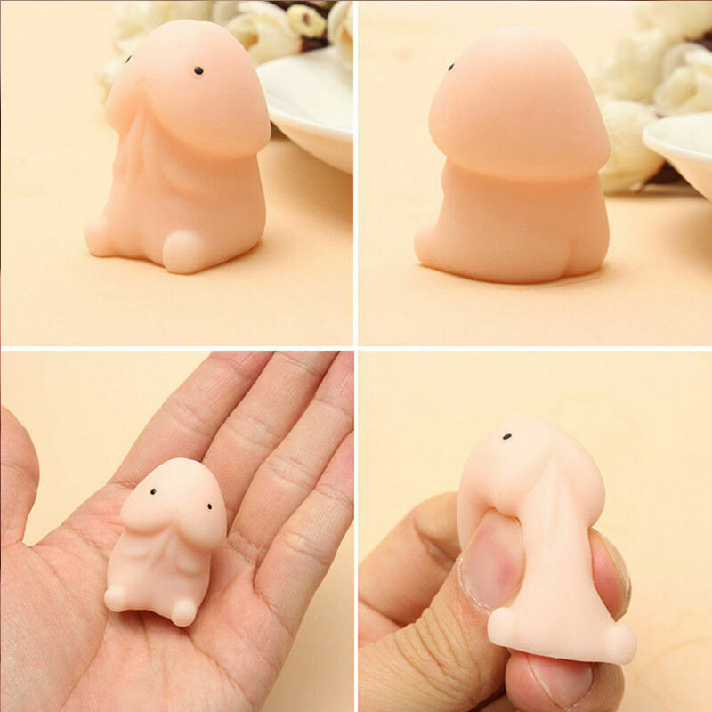 Recién Dingding Squishy se Squeeze divertido lindo Anti-estrés juguetes 3D contacto mano Mochi Mimi juguetes de adultos estrés juguete decoración mucho