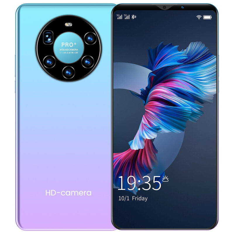 Haei – téléphone portable Mate40 Pro débloqué 5G, écran de 256 pouces, Smartphone Android, mémoire de 8GB et 5000 GB, batterie de 6.2 mAh, Version globale
